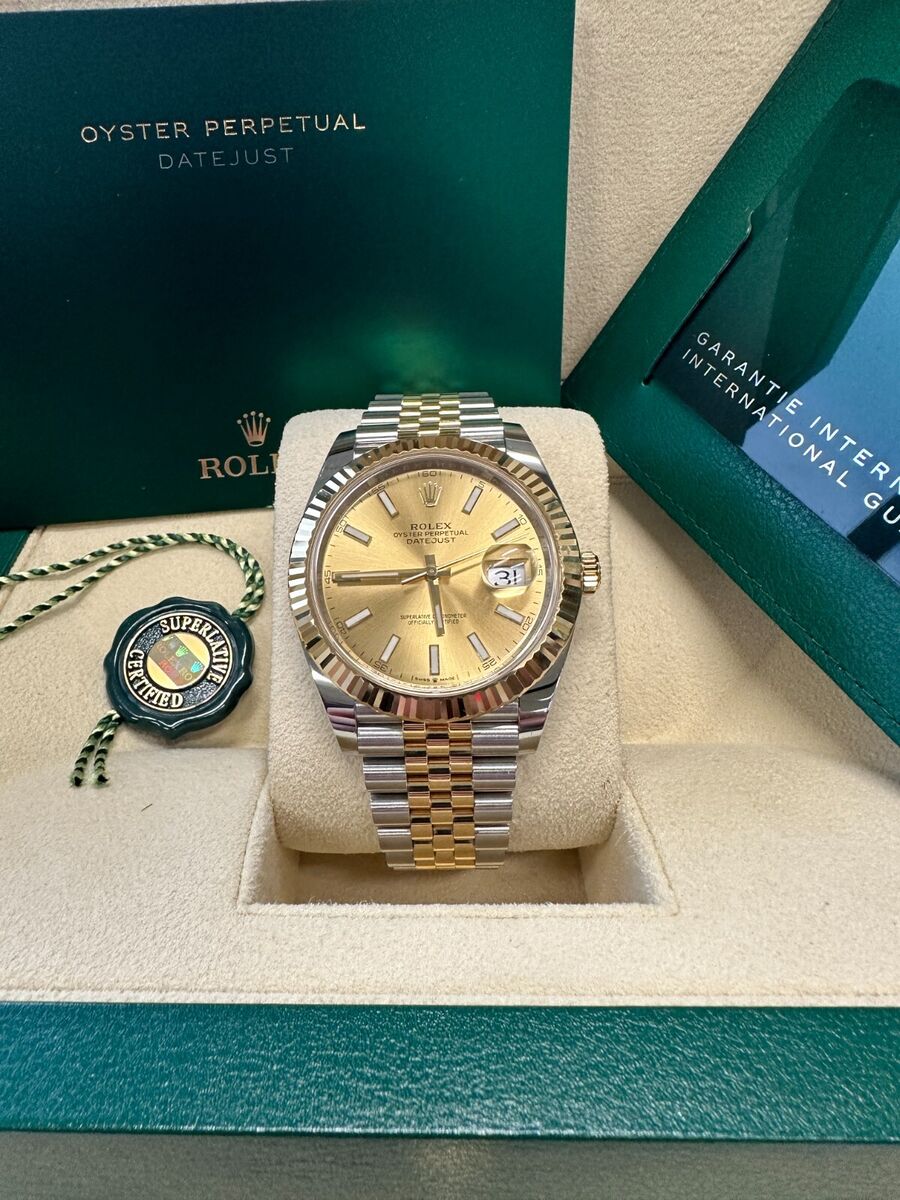 Rolex Datejust 41mm Jubilee Champagne Flutted